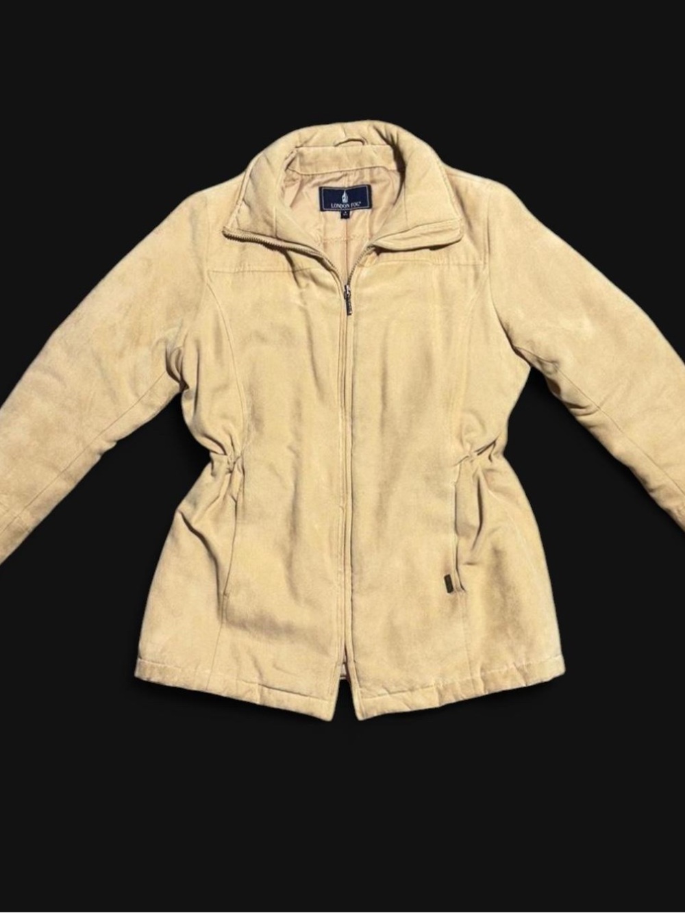 Size Small- Y2K London Fog Tan Suede Coat